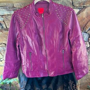 V Cristina Polyurethane Purple L Jacket; Below Waist; some flaws -Price Lowered
